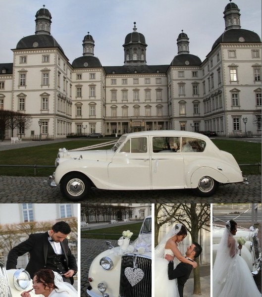 Hochzeitsauto zum Schloss